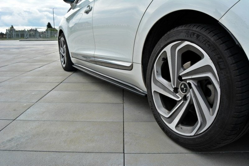 Maxton Design Seitenschweller Ansatz für CITROEN DS5 FACELIFT, PREFACE Carbon Look