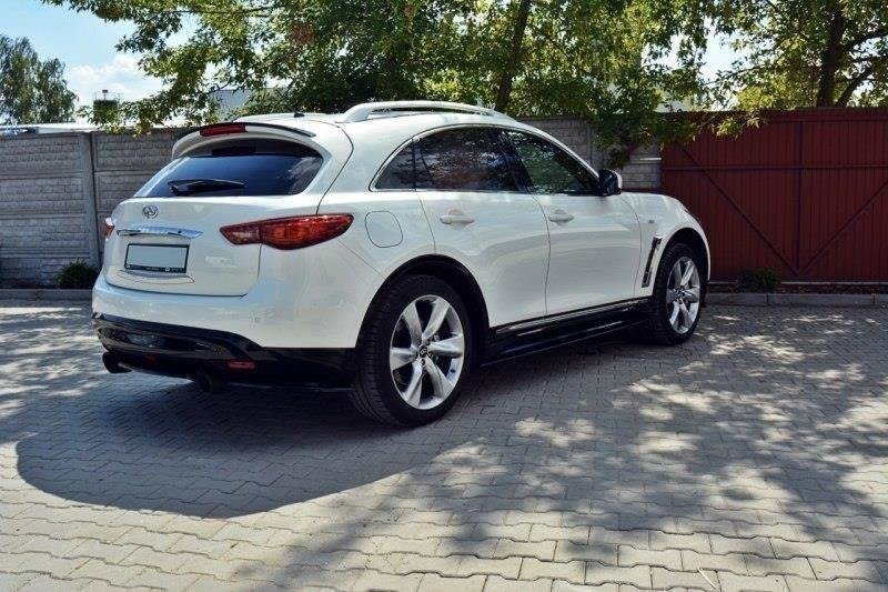 Maxton Design Street+ Seitenschweller Leisten passend für Infiniti QX70 schwarz Hochglanz