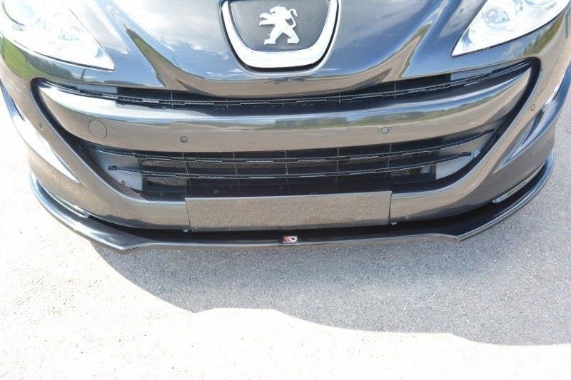 Maxton Design Street+ Spoilerlippe Front Ansatz V.2 passend für Peugeot RCZ Mk1 schwarz Hochglanz