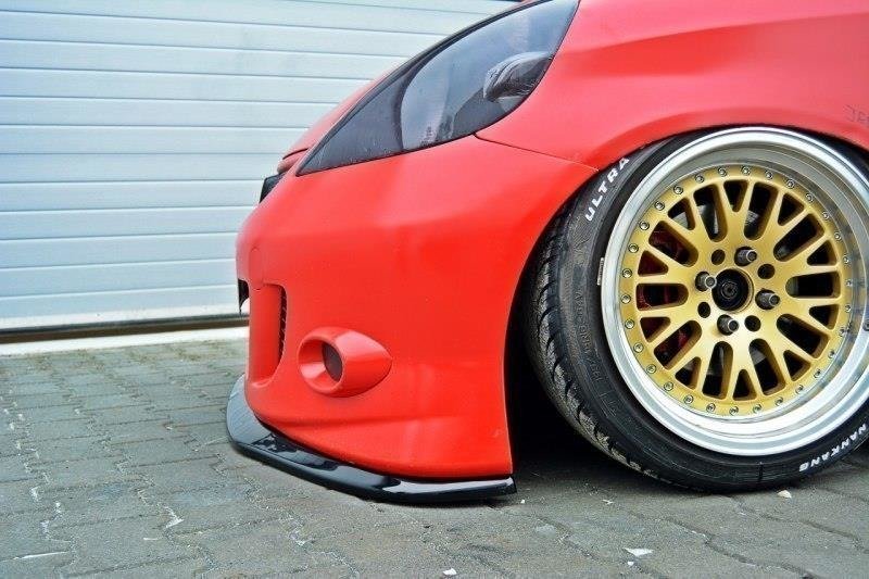 Maxton Design Street+ Spoilerlippe Front Ansatz passend für Honda Jazz Mk1 schwarz Hochglanz