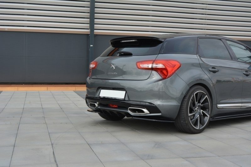 Maxton Design Heck Ansatz Flaps Diffusor passend für Citroen DS5 schwarz Hochglanz