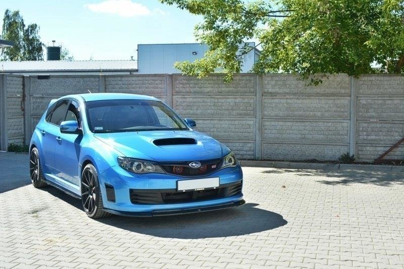 Maxton Design Street+ Spoilerlippe Front Ansatz V.2 passend für Subaru Impreza WRX STI Mk3 schwarz Hochglanz