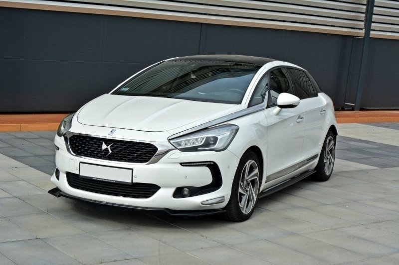 Maxton Design Street+ Spoilerlippe Front Ansatz V.1 passend für Citroen DS5 schwarz Hochglanz