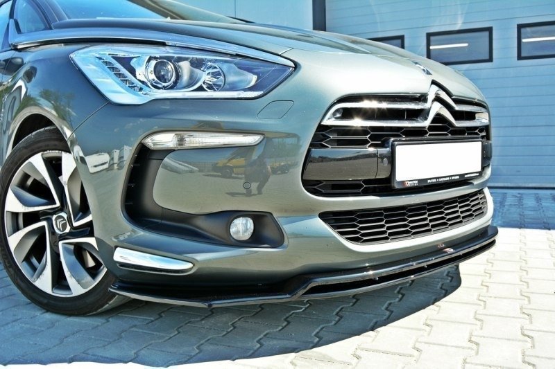 Maxton Design Street+ Spoilerlippe Front Ansatz V.3 passend für Citroen DS5 schwarz Hochglanz