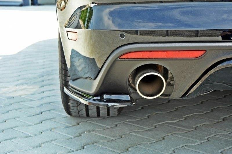 Maxton Design Heck Ansatz Flaps Diffusor passend für Ford Mustang GT Mk6 schwarz Hochglanz