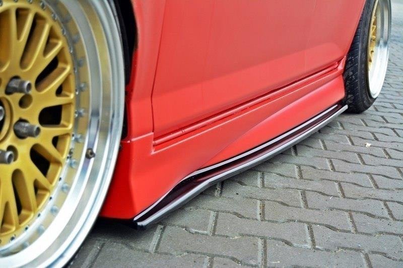 Maxton Design Street+ Seitenschweller Leisten passend für HONDA JAZZ MK1 schwarz Hochglanz