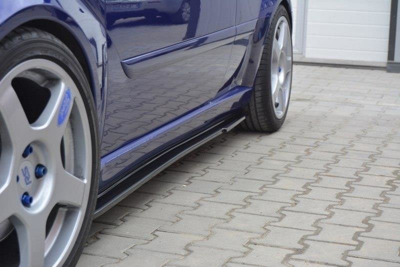 Maxton Design Seitenschweller Diffusers Ford Focus RS Mk1 schwarz Hochglanz für Ford Focus RS
