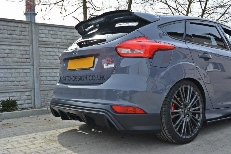 Maxton Design Diffusor Heck Ansatz passend für Ford Focus ST Mk3 Facelift RS-Look