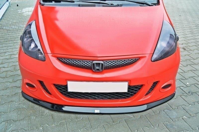 Maxton Design Street+ Spoilerlippe Front Ansatz passend für Honda Jazz Mk1 schwarz Hochglanz