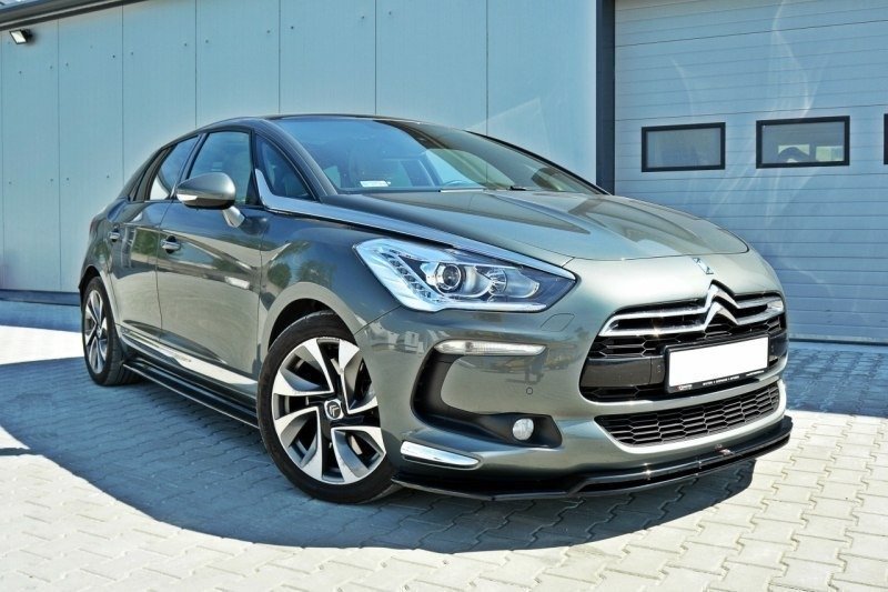 Maxton Design Street+ Spoilerlippe Front Ansatz V.3 passend für Citroen DS5 schwarz Hochglanz
