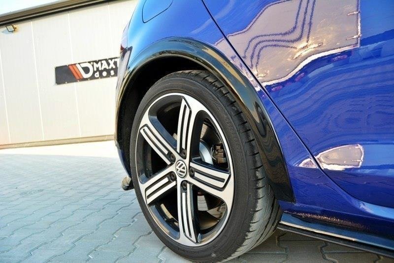 Maxton Design Kotflügelverlängerung VW Golf R / R-Line Mk7 Facelift schwarz Hochglanz für Volkswagen Golf Mk7 Facelift