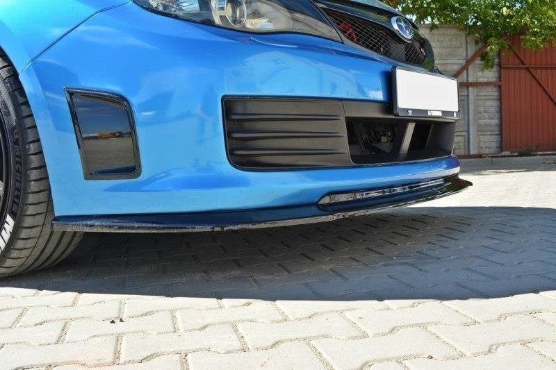 Maxton Design Street+ Spoilerlippe Front Ansatz V.2 passend für Subaru Impreza WRX STI Mk3 schwarz Hochglanz