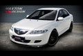 Maxton Design Street+ Spoilerlippe Front Ansatz passend für MAZDA 6 MK1 VORFACELIFT (2002-2005) schwarz Hochglanz