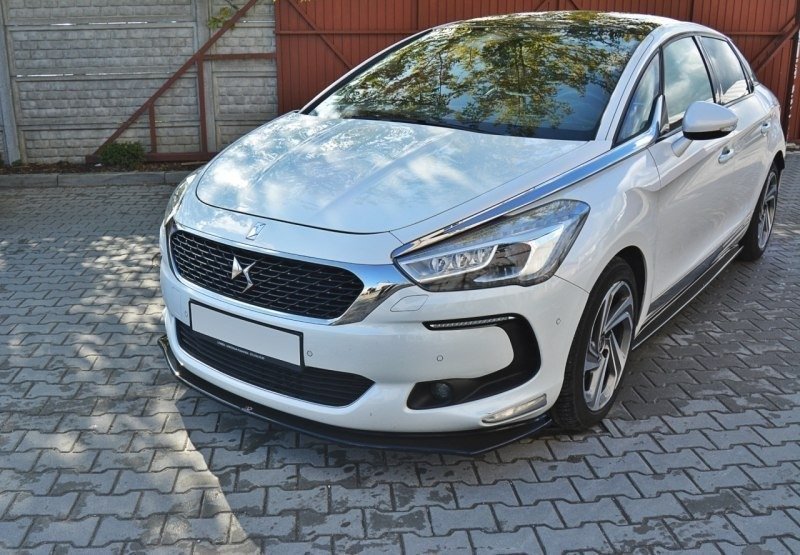 Maxton Design Street+ Spoilerlippe Front Ansatz V.2 passend für Citroen DS5 schwarz Hochglanz