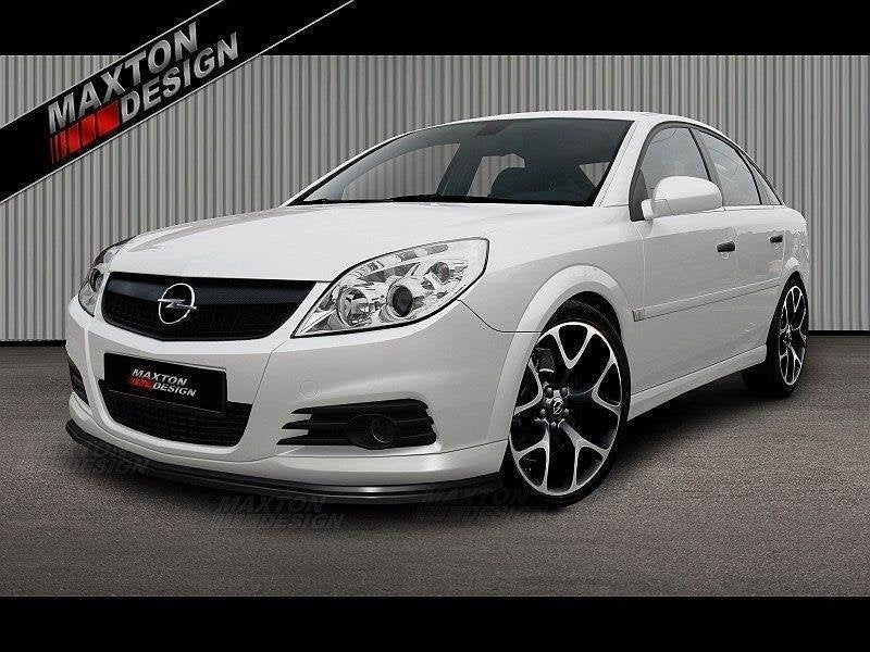 Maxton Design Street+ Spoilerlippe Front Ansatz passend für OPEL VECTRA C (for OPC Line, nach Facelift) schwarz Hochglanz