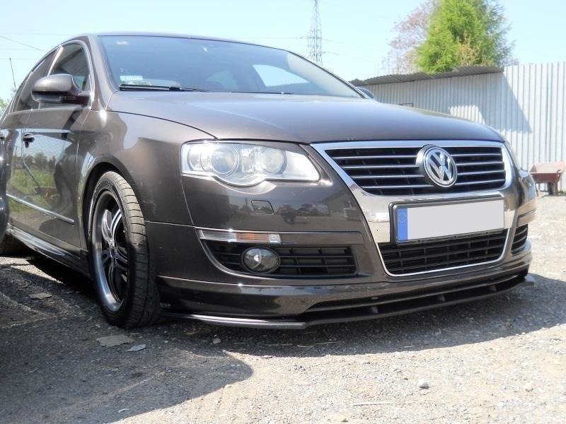 Maxton Design Street+ Spoilerlippe Front Ansatz passend für VW PASSAT B6 VOTEX schwarz Hochglanz