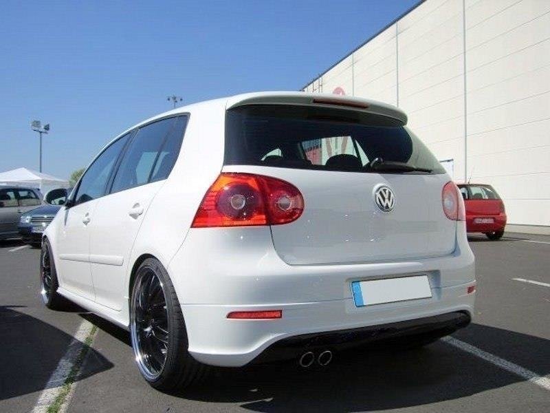 Maxton Design Diffusor Heck Ansatz passend für VW Golf R32 Mk5 (mit 1 Endrohr, passend für GTI Auspuff)