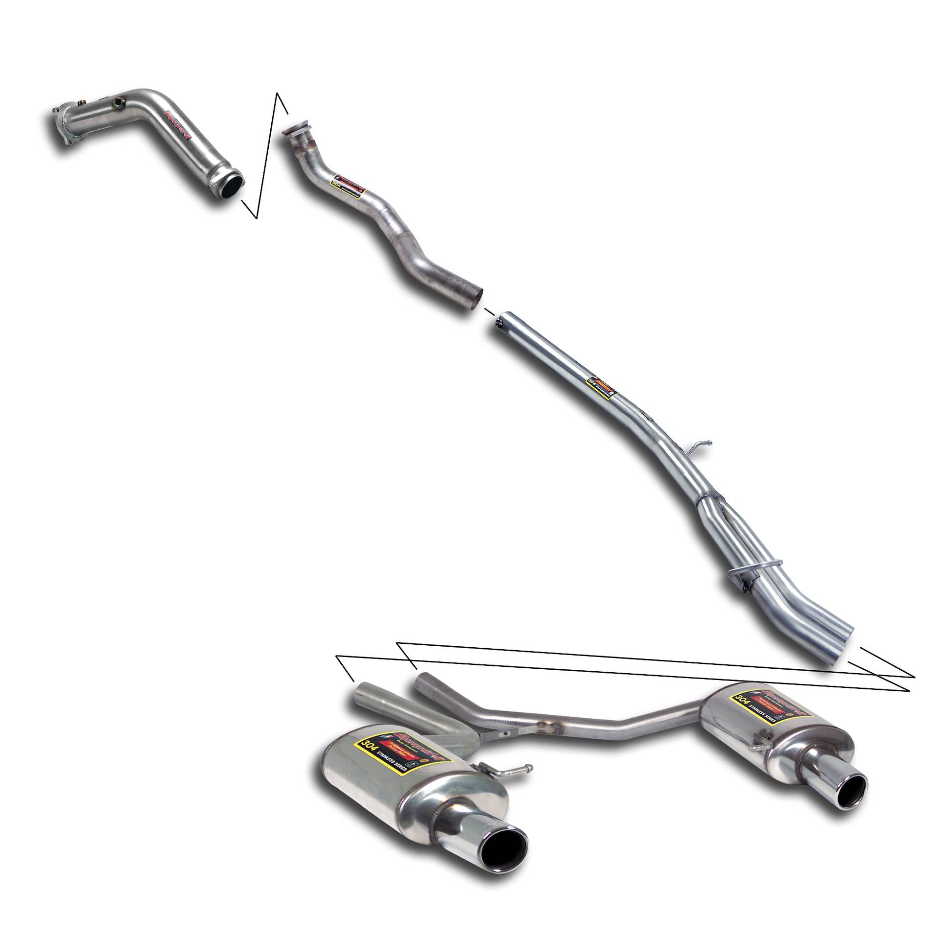 Supersprint Track performance pack für AUDI A4 B7 '05 - '09 (2005–2009)
