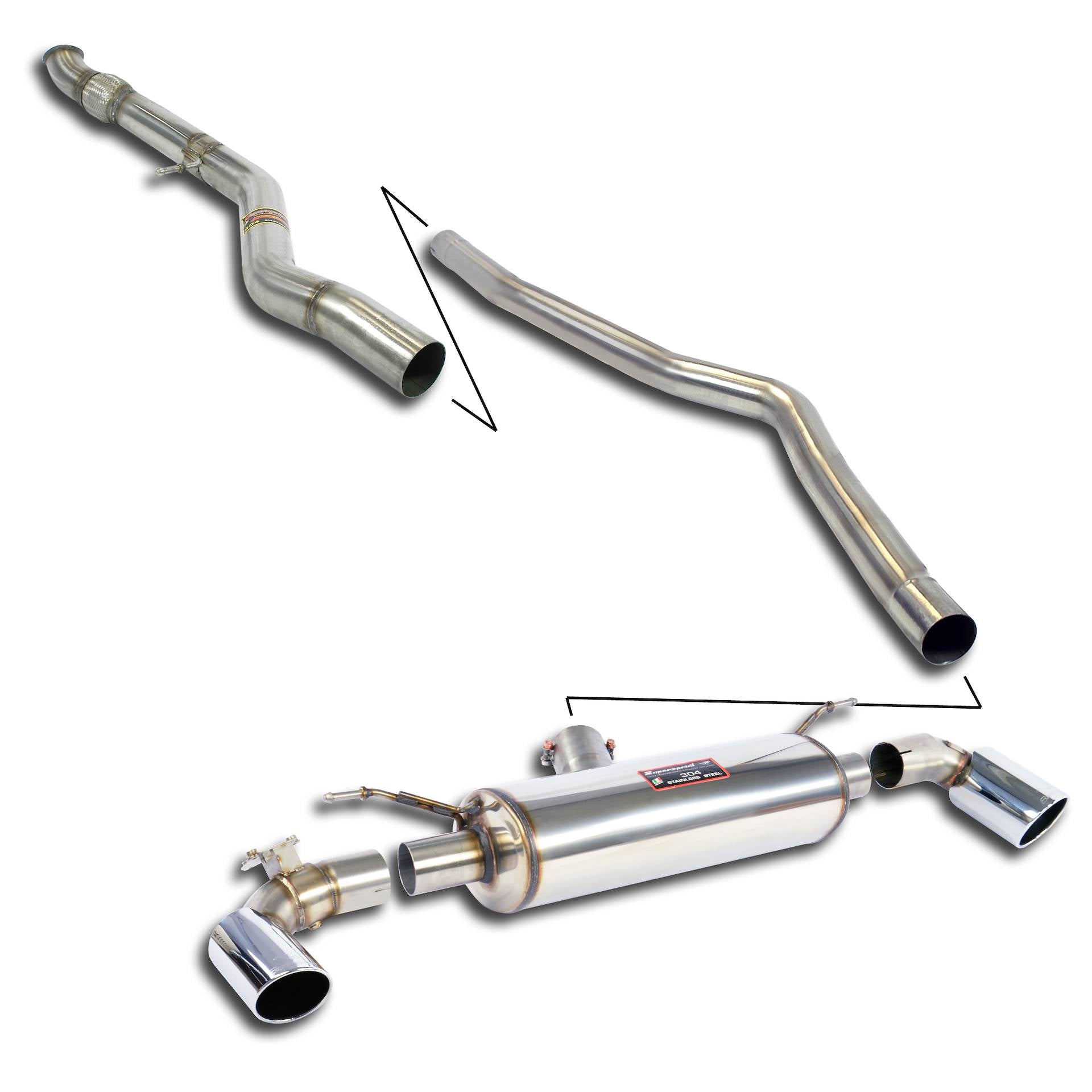 Supersprint Sport&Sound pack mit Klappe für BMW 1er BMW F20 / F21 -> 2015 (2012–2014)