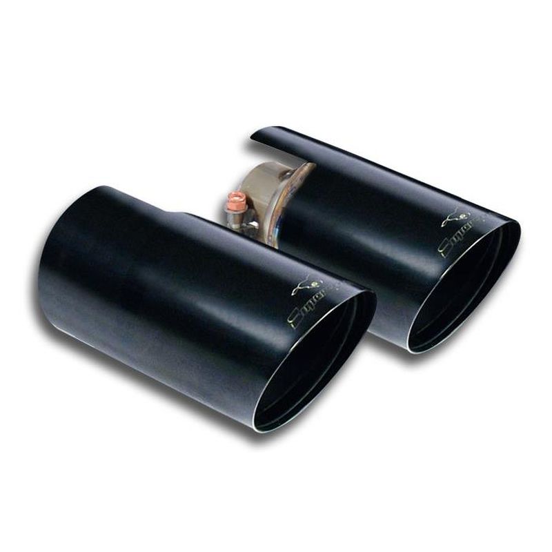 Supersprint Endrohrsatz -Race- Black Rechts O100 - Links O100 für Abarth 500 ABARTH (2008–2016)