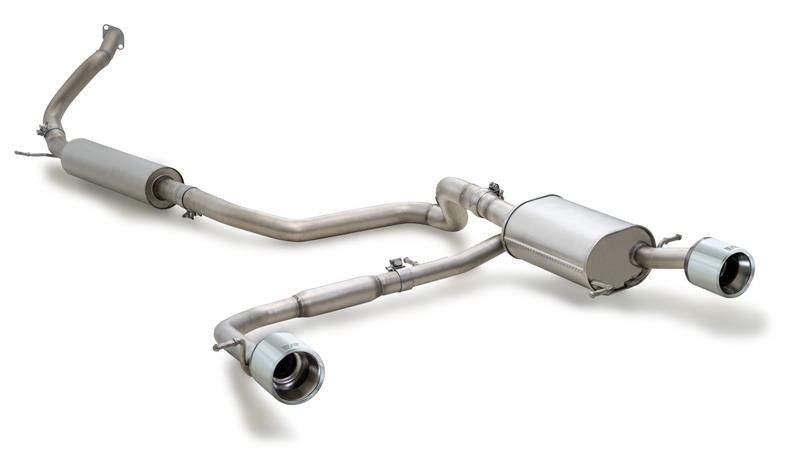 Remus Cat-Back-System mit links/rechts je 1 Endrohr 115mm verchromt, inkl. (EG-) GENEHMIGUNG! für Suzuki Swift 1,4l Turbo 103kW Boosterjet (mit OPF, E