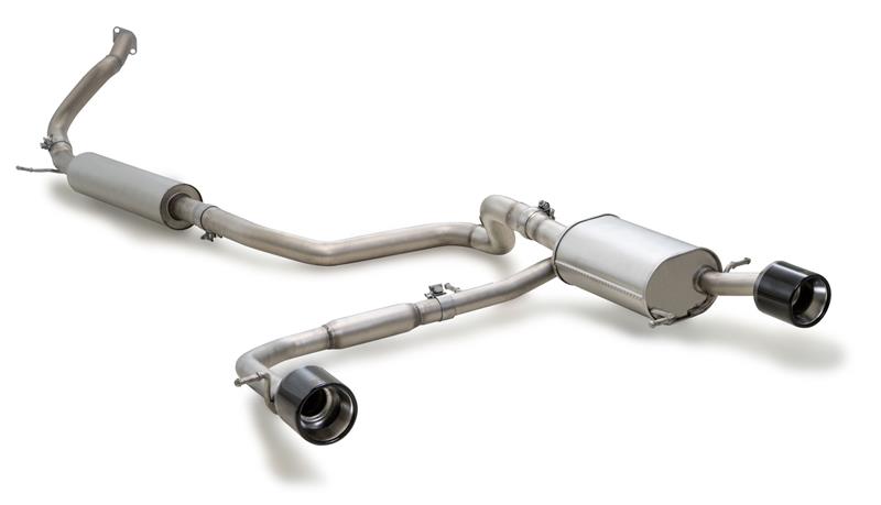 Remus Cat-Back-System mit links/rechts je 1 Endrohr 115mm Blackchrome, inkl. (EG-) GENEHMIGUNG! für Suzuki Swift | EG-Gutachten/ABE