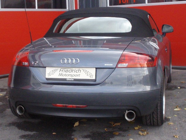 Friedrich Motorsport 70mm Duplex Sportendschalldämpfer für Audi TT 8J Quattro (Bj. 2006-2010)