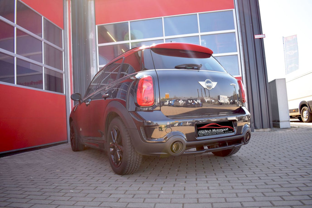 Friedrich Motorsport 70mm Duplex-Sportendschalldämpfer für Mini R60 Countryman Cooper S ALL4 inkl. JCW (Bj. 09/2010-02/2017)