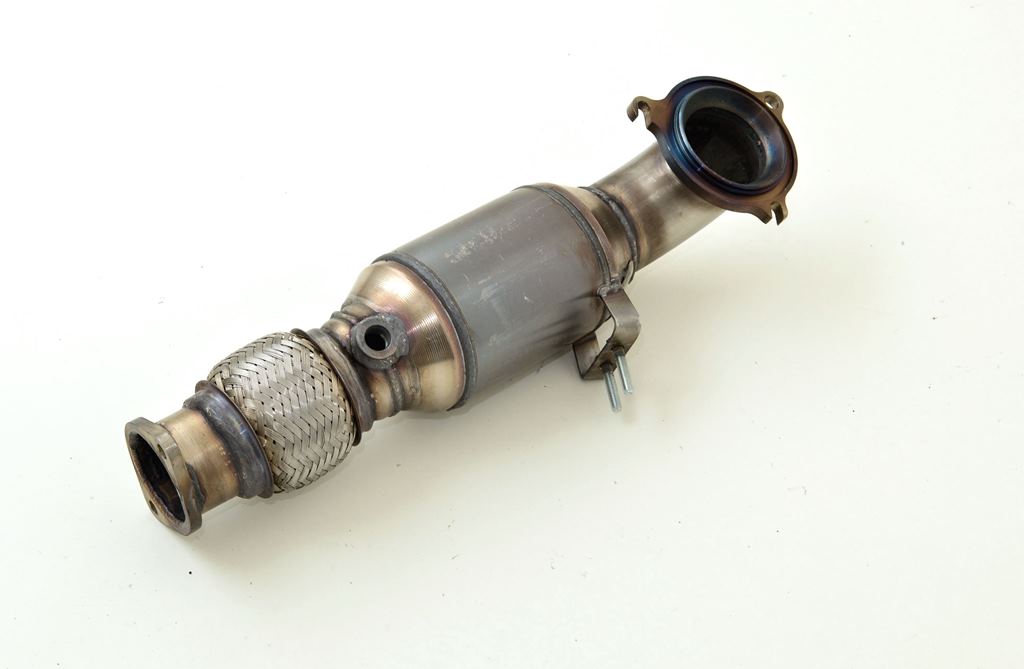 Friedrich Motorsport 70mm Downpipe mit 200 Zellen HJS Sport-Kat. für Ford Fiesta ST JA8 Facelift (ab Bj. 01/2013)