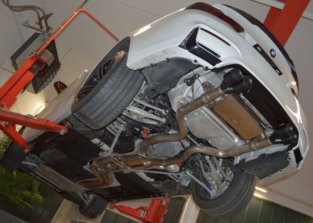 Friedrich Motorsport 70mm Duplex-Anlage mit 200 Zellen Sport-Kats. für BMW 3er F80 (Bj. 04/2014-05/2018)