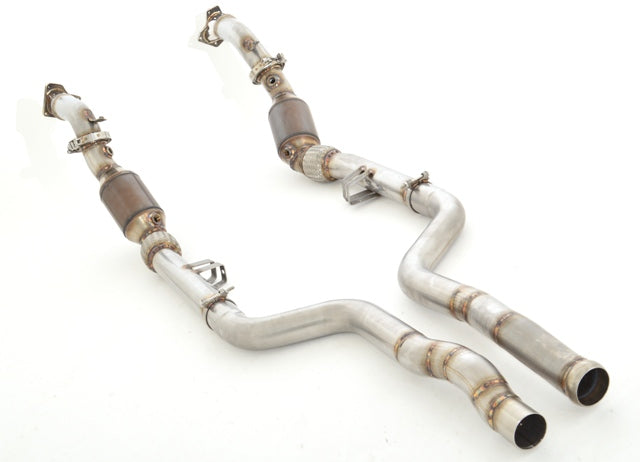 Friedrich Motorsport 2x 70mm Downpipe mit 200 Zellen Sport-Kat. für Mercedes C/X218 CLS63 AMG Coupe & Shooting Brake Heckantrieb (nicht 4-matic) (ab Bj. 04/2013)