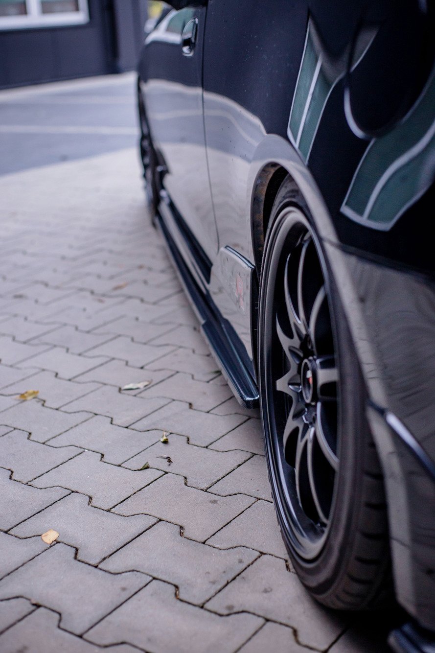 Maxton Design Street+ Seitenschweller Leisten passend für HONDA CIVIC EP3 (MK7) TYPE-R/S FACELIFT schwarz Hochglanz