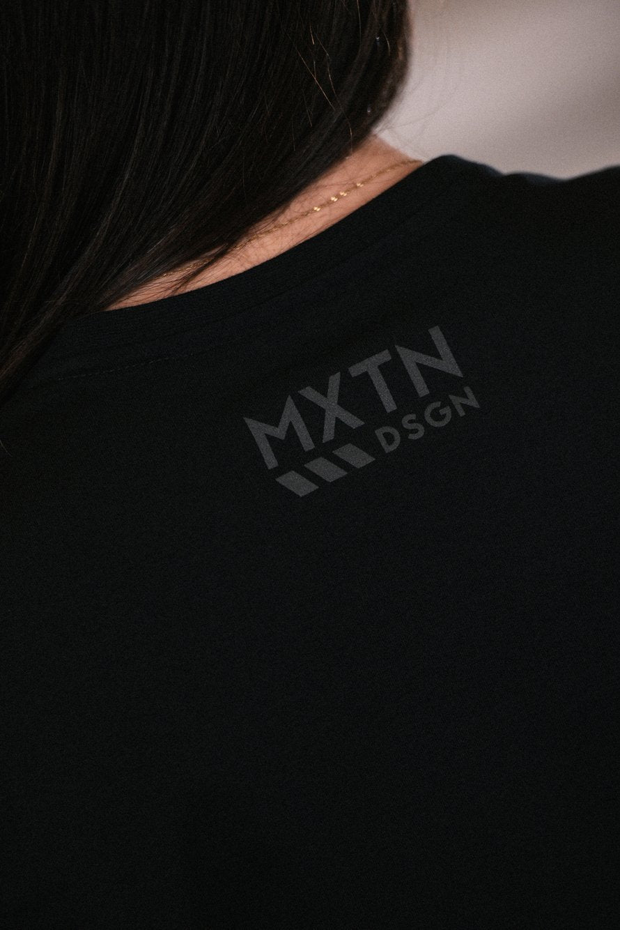 Maxton Design Womens Black T-shirt mit grey logo