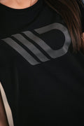 Maxton Design Womens Black T-shirt mit grey logo