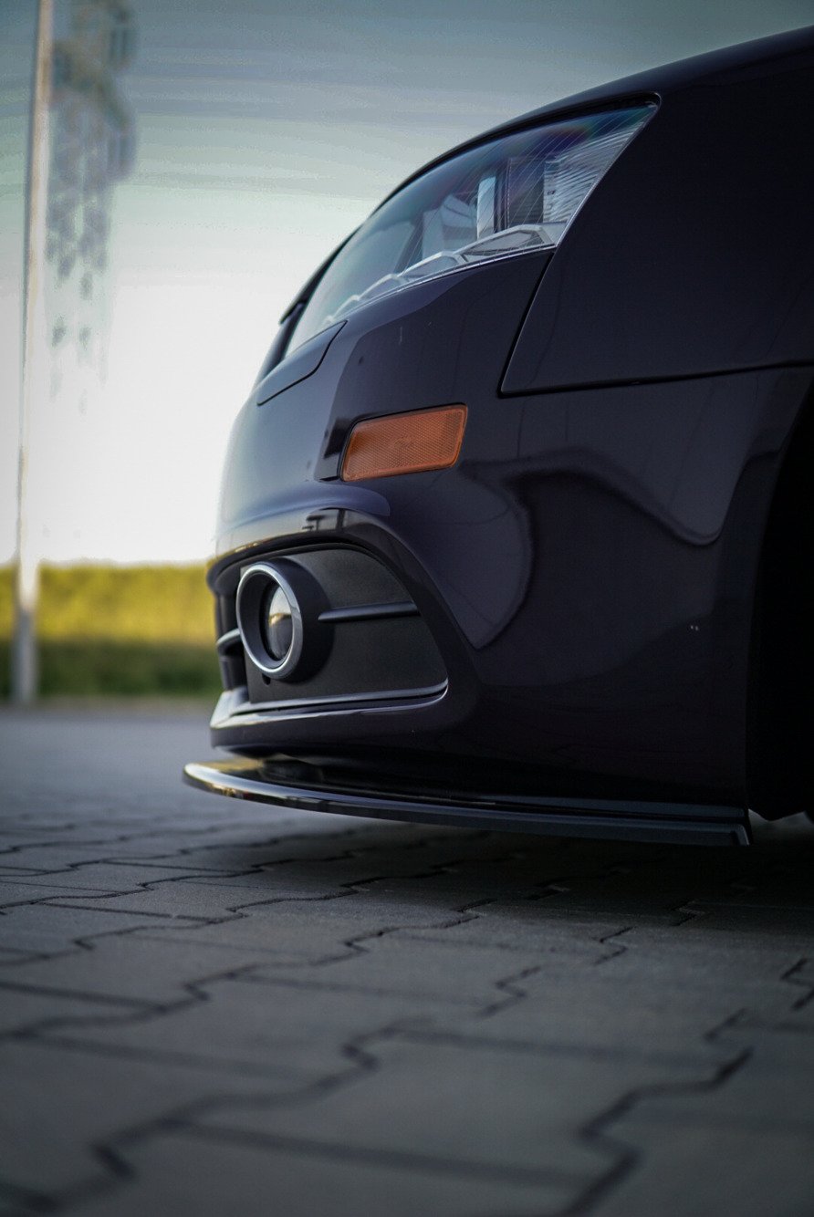 Maxton Design Street+ Spoilerlippe Front Ansatz passend für Audi A6 S-Line C6 FL schwarz Hochglanz