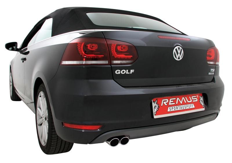 Remus Sportschalldämpfermit 2 Endrohren  84 mm Carbon Race für Volkswagen Scirocco III 2,0l TDI 103kW | EG-Gutachten/ABE