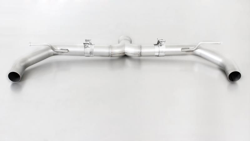 Remus Edelstahl RACING Y Rohrbogen li/re (ohne Endrohre), passend auf Serienheckschürze, ohne Genehmigung_x000D_Serienrohr : 65 mm / REMUS Rohr : 70 m
