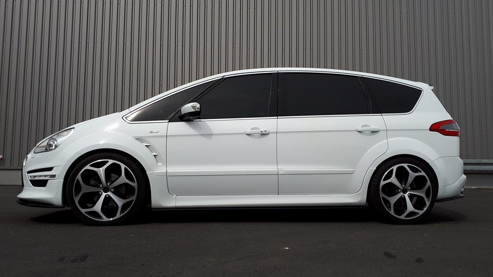 Maxton Design Street+ Seitenschweller Leisten passend für Ford S-Max Titanium Mk1 Facelift schwarz Hochglanz
