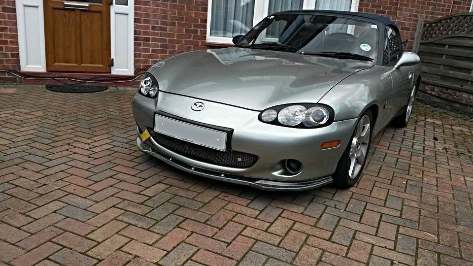 Maxton Design Street+ Spoilerlippe Front Ansatz passend für MAZDA MX5 NB Facelift schwarz Hochglanz