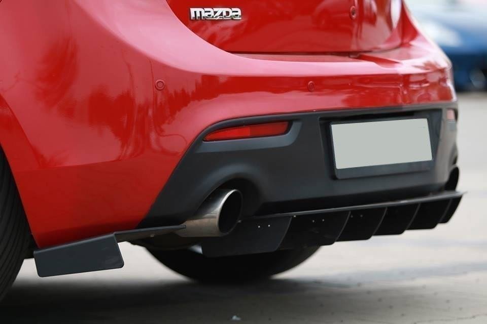 Maxton Design Diffusor Heck Ansatz passend für Heckschürze passend für MAZDA 3 MK2 MPS