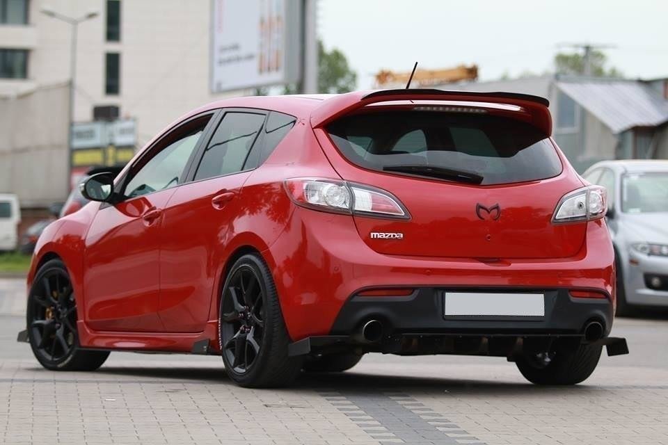 Maxton Design Racing Seitenschweller Ansatz MAZDA 3 MK2 MPS für Mazda 3 Mk2 MPS