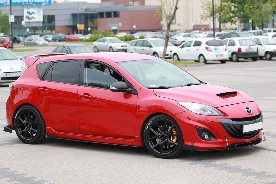 Maxton Design Racing Seitenschweller Ansatz MAZDA 3 MK2 MPS für Mazda 3 Mk2 MPS