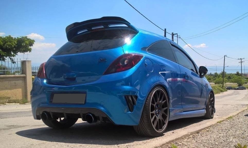 Maxton Design Spoiler CAP passend für Opel Corsa OPC/VXR D/E schwarz Hochglanz