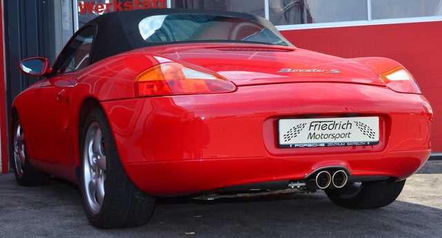 Friedrich Motorsport Sportendschalldämpfer mittig für passend für Porsche Boxster Typ 986 (Bj. 99-2004)