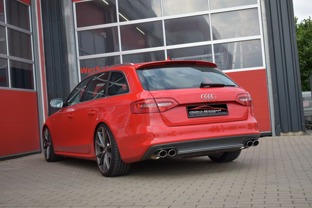 Friedrich Motorsport 76mm Duplex-Sportendschalldämpfer für Audi A4 B8 (8K) Frontantrieb & Quattro (Bj. 09/2007-05/2015)