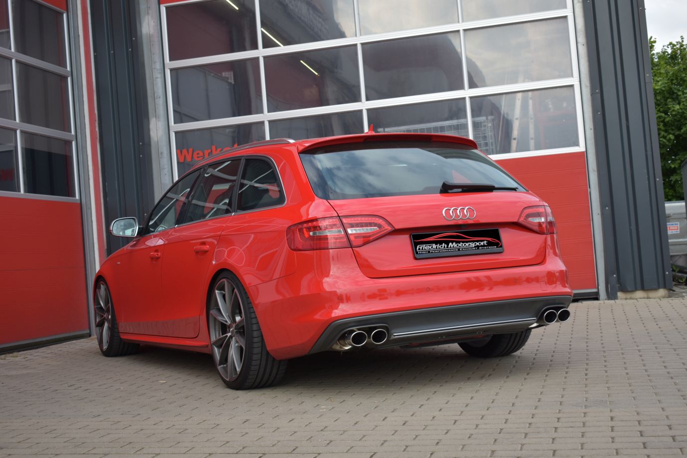 Friedrich Motorsport 76mm Duplex-Sportendschalldämpfer für Audi A4 B8 (8K) Frontantrieb & Quattro (Bj. 09/2007-05/2015)