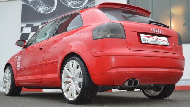 Friedrich Motorsport 76mm Sportendschalldämpfer für Audi A3 8P Quattro (Bj. 2003-2009)