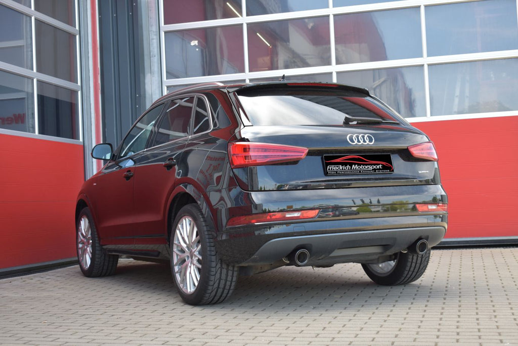 Friedrich Motorsport 76mm Duplex-Sportendschalldämpfer für Audi Q3 8U Quattro (Bj. 11/2014-06/2018)