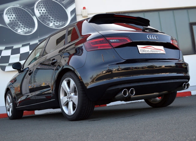 Friedrich Motorsport Duplex Sportendschalldämpfer für Audi A3 8V Sportback Frontantrieb (Bj. 08/2012-08/2018)