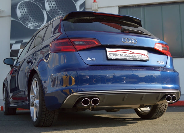 Friedrich Motorsport 76mm Duplex-Sportendschalldämpfer für Audi A3 8V Sportback Quattro (Bj. 2012-08/2018)